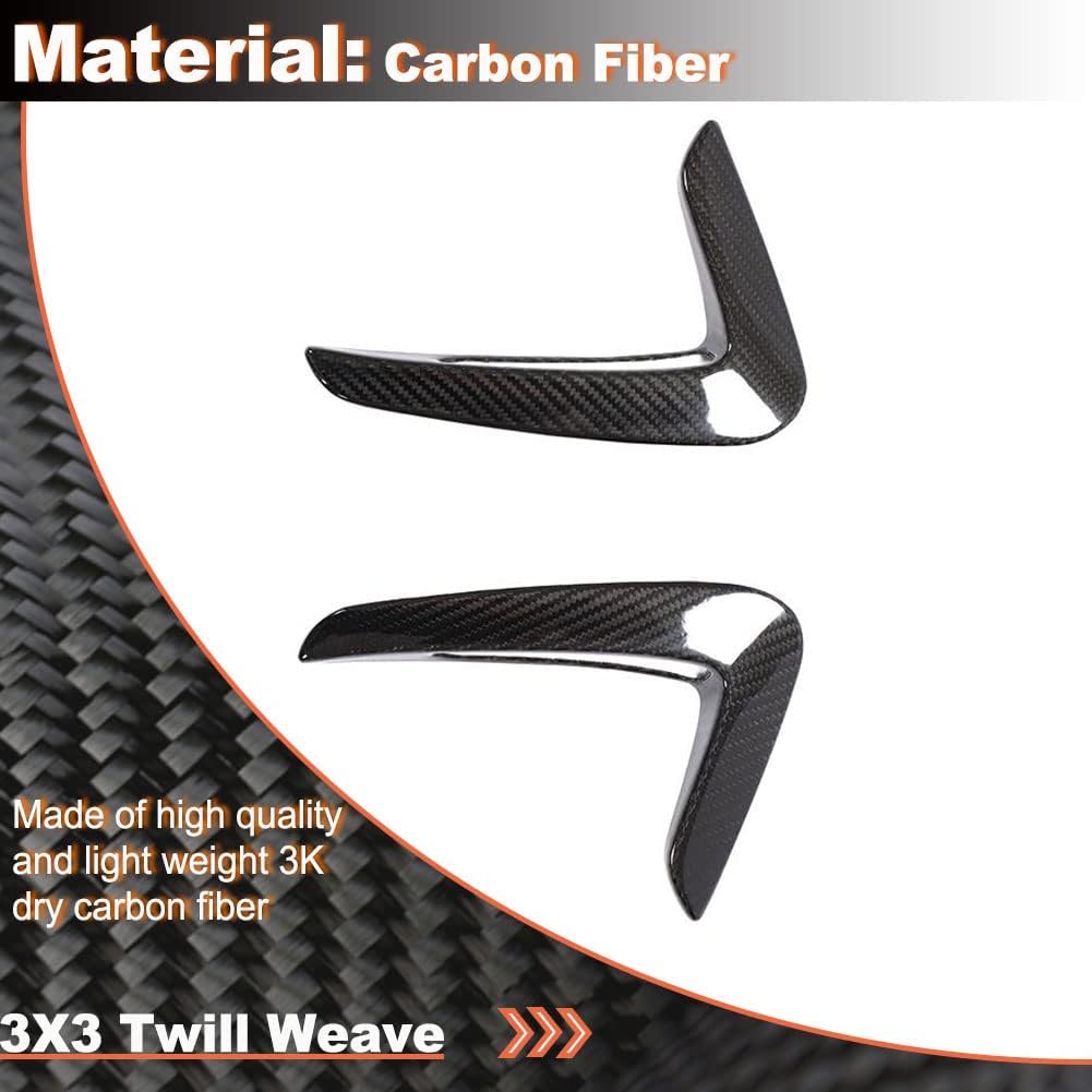MCARCAR KIT Dry Carbon Fiber Side Fender Vent for BMW 4 Series F32 F33 F36 2014-2019 418i 420i 428i 435i 440i Base &M Sport 2Door 4Door Car Air Intake Scoop Cover Trim (Add on style)