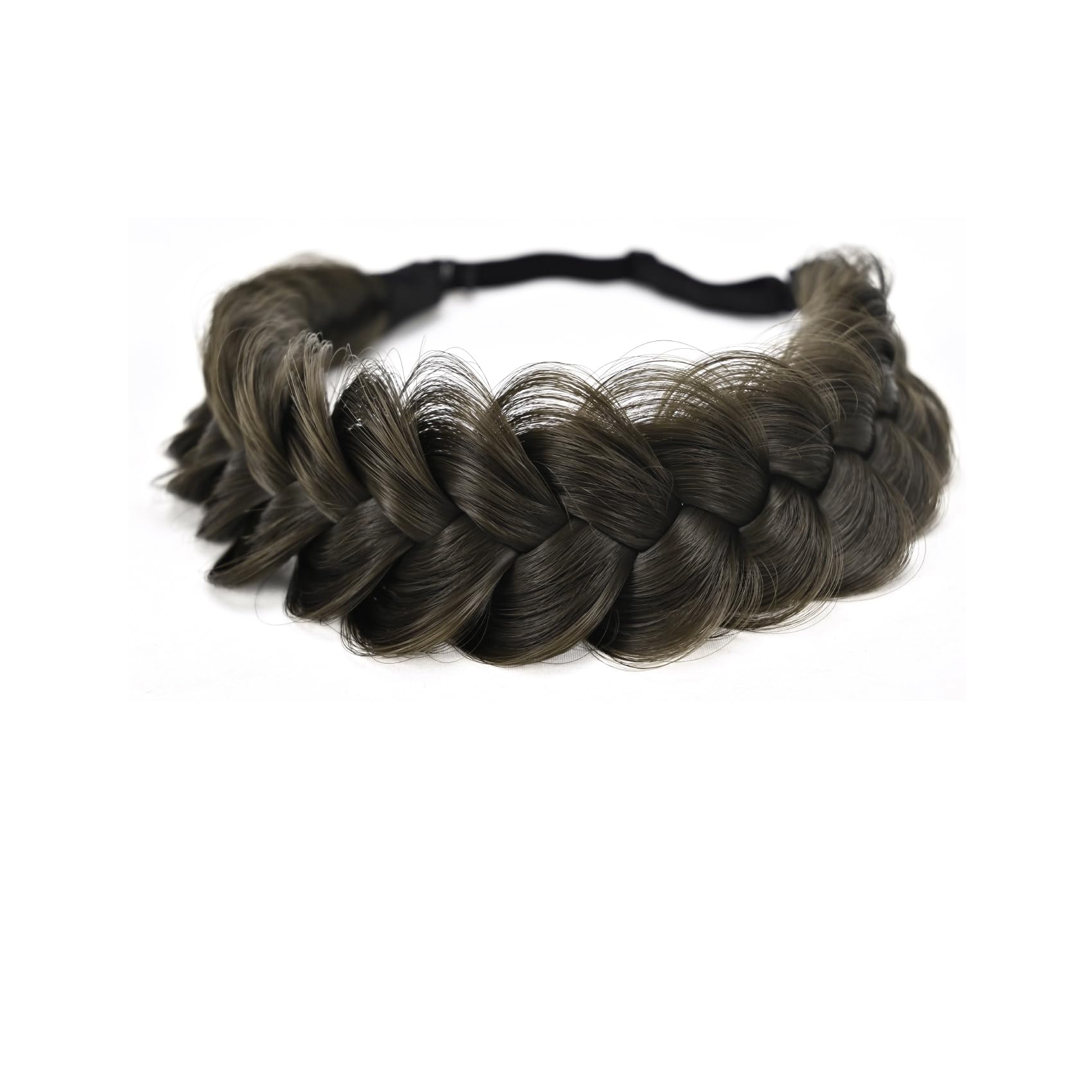 STHEJFB Braid Headband 2 Strands Messy Classic Chunky Plaited Wide Braids Elastic Stretch Quality Synthetic Braided Headband Women Girl Bohemian Hair