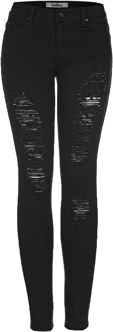 2LUV Women's High Waisted Distressed Skinny Jeans - Image 5
