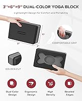 Vista 2 de HAPBEAR Yoga Blocks 2 Pack - 9x6x3in High-Density EVA Foam with Non-Slip Textured Surface, Supportive for Deep Stretching & Lightweight - Ideal for