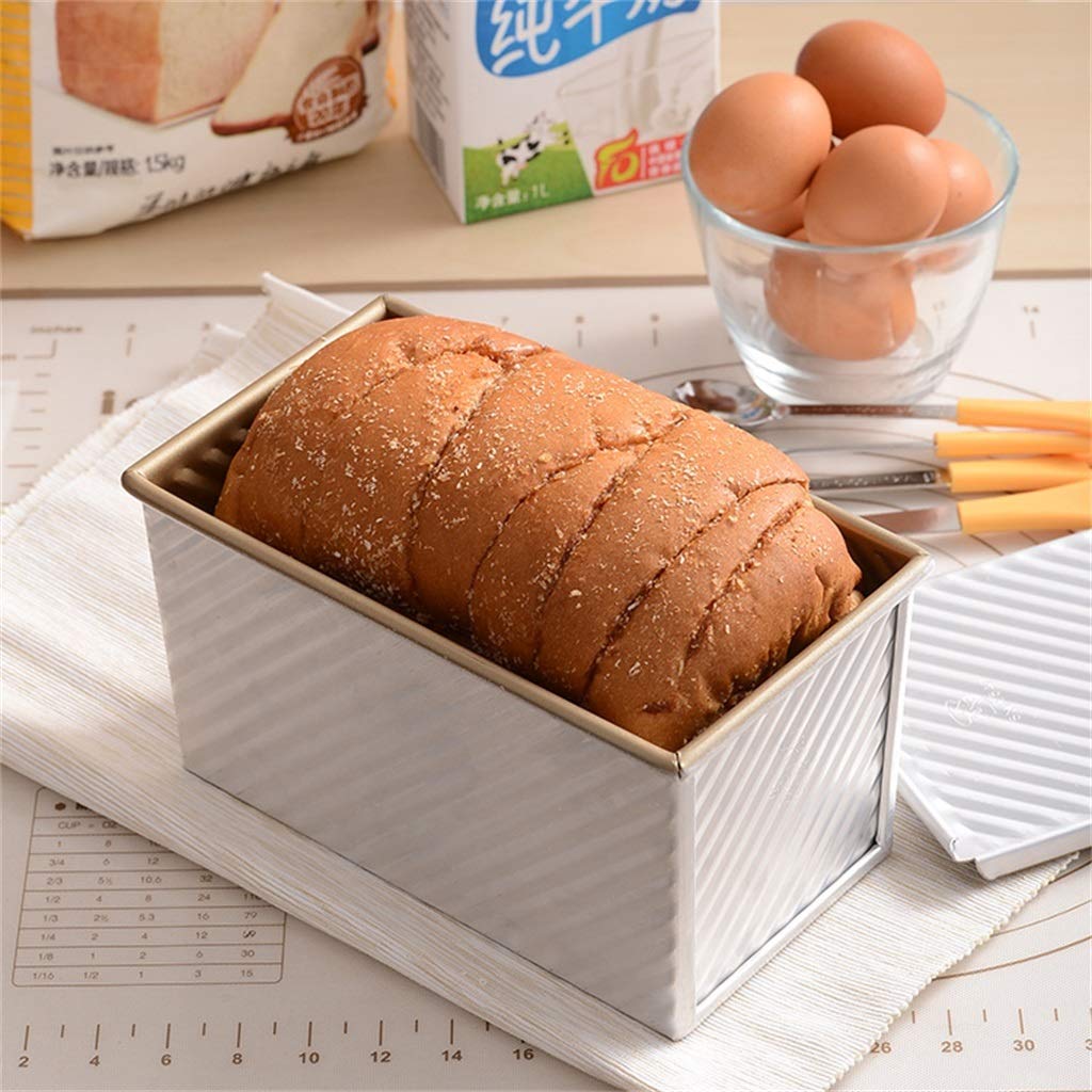ZHANGXIAO Brotbackform, Nicht Klebrig 450 G Toastbox Kuchen Backen Mit Schieberegler (Farbe : BGold)