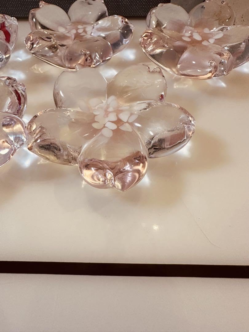 お箸置き　桜　玻璃の匠【新品】 楽天市場】【玻璃の匠】箸置き.桜【5こセット】 : 有田焼や