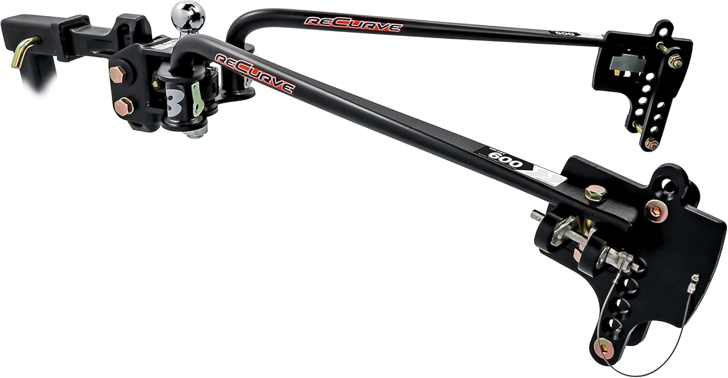 Camco EazLift ReCurve R3 600lb Weight Distribution Hitch Features 800lb Max