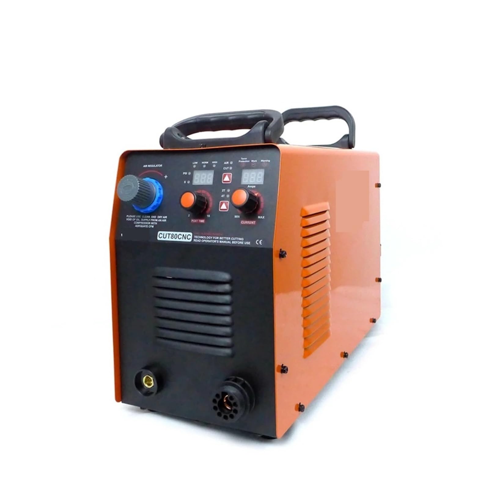 Ulsfvgaxrtk One Color Plasma Cutter, Cut80 Plasma Cutter Non-Hf Arc Cutting Machine Lcd Display & Powerful Metal Cut Equipment