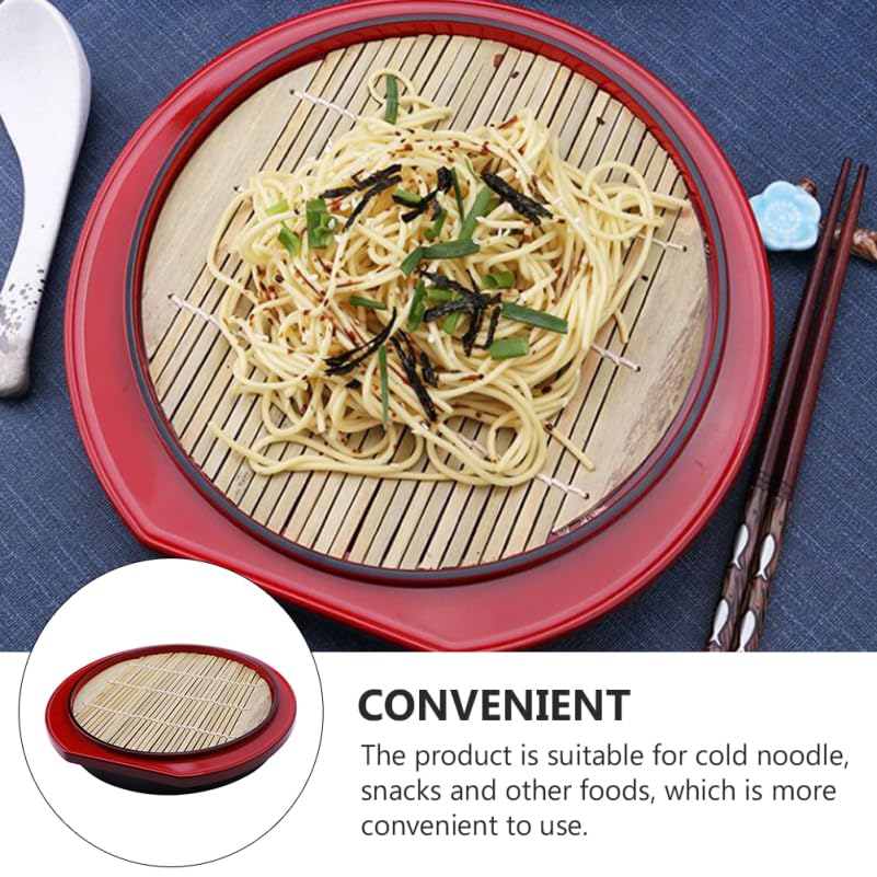 Set de 3 platos japoneses para fideos Soba estilo bambú miniatura 3