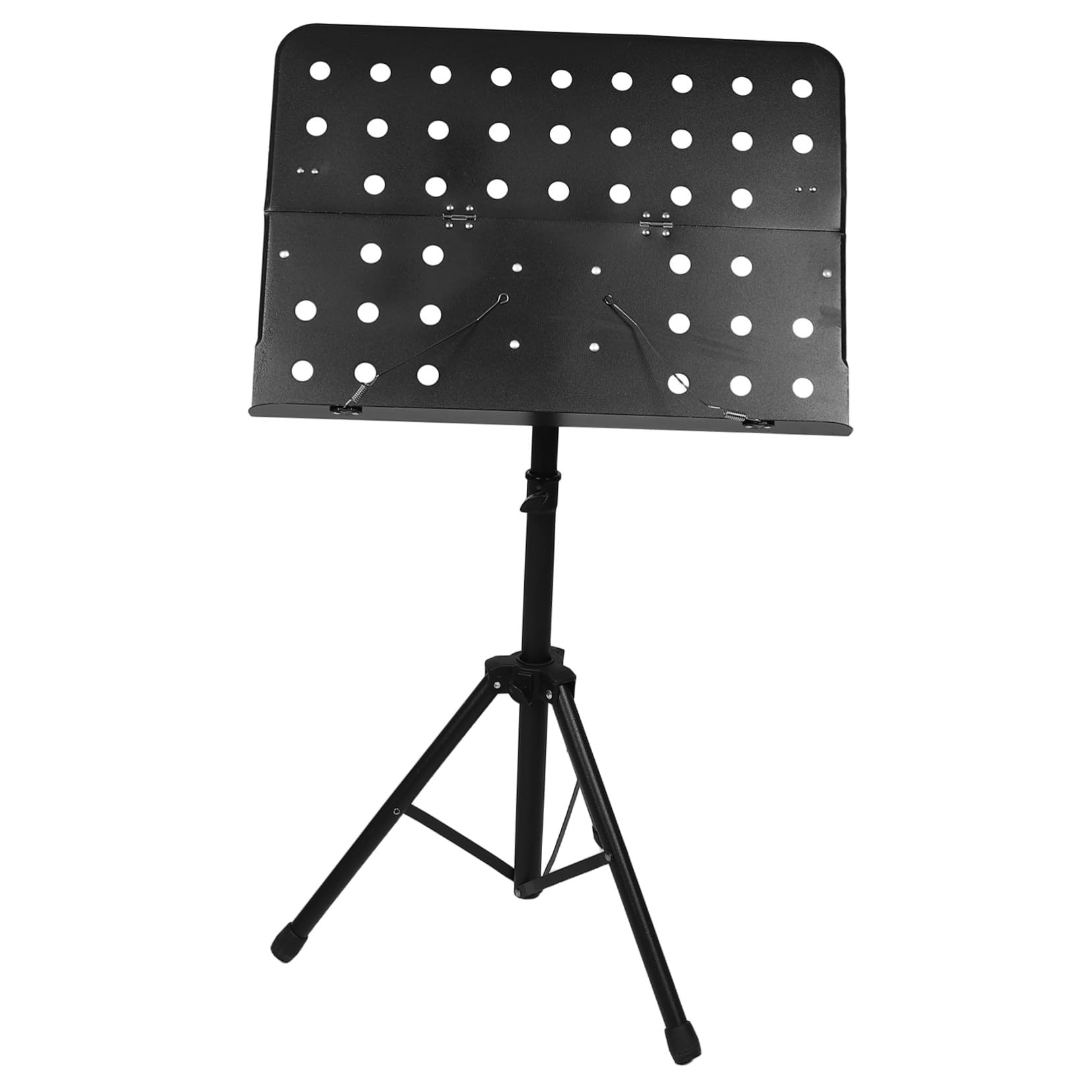 Verstellbarer Faltbarer Notenständer aus Professionellem Material Tragbarer Schwarzer Musiknoten design Notenhalter für Musiker Orchester Band und Instrumentenspiel