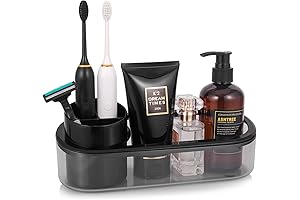 Premium Men's Bathroom Countertop Organizer Detach and Store Electric Toothbrush Holder