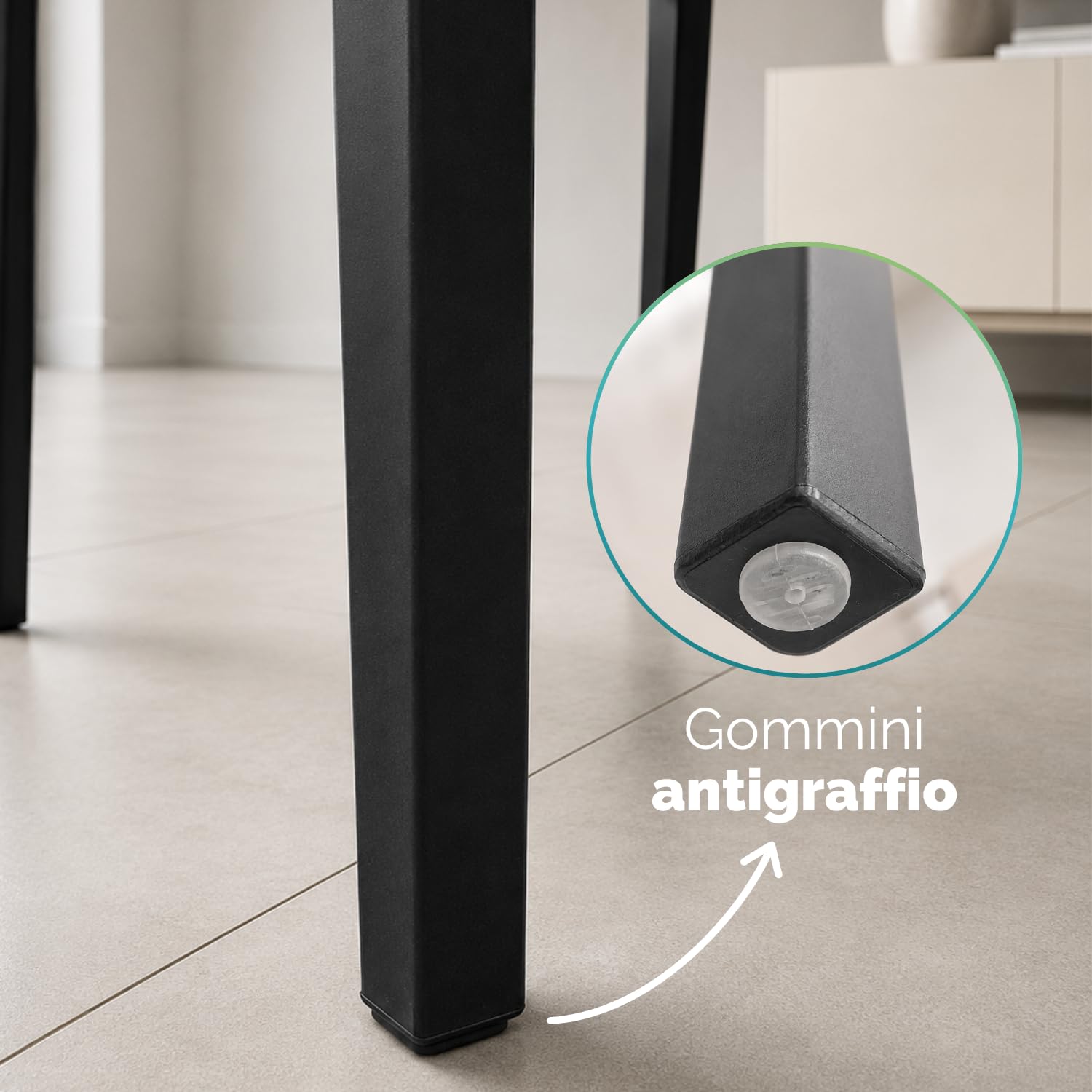 PALUPLUS Set 4 Sedie da Giardino in Polipropilene Antracite 47x48x80 cm Impilabile Senza Braccioli