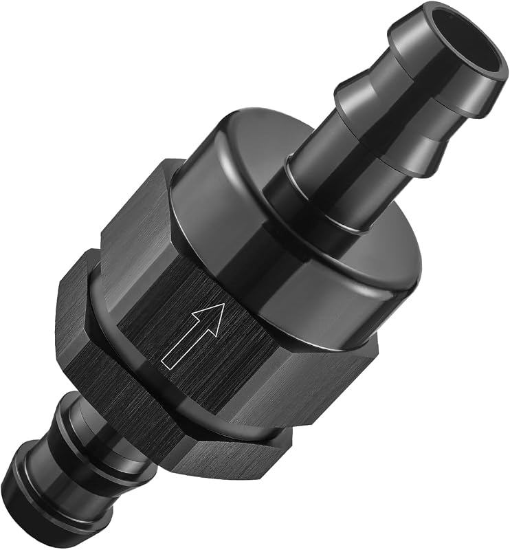 Válvula de retenção de combustível EVIL ENERGY 1/2" em alumínio anodizado preto – 1 unidade