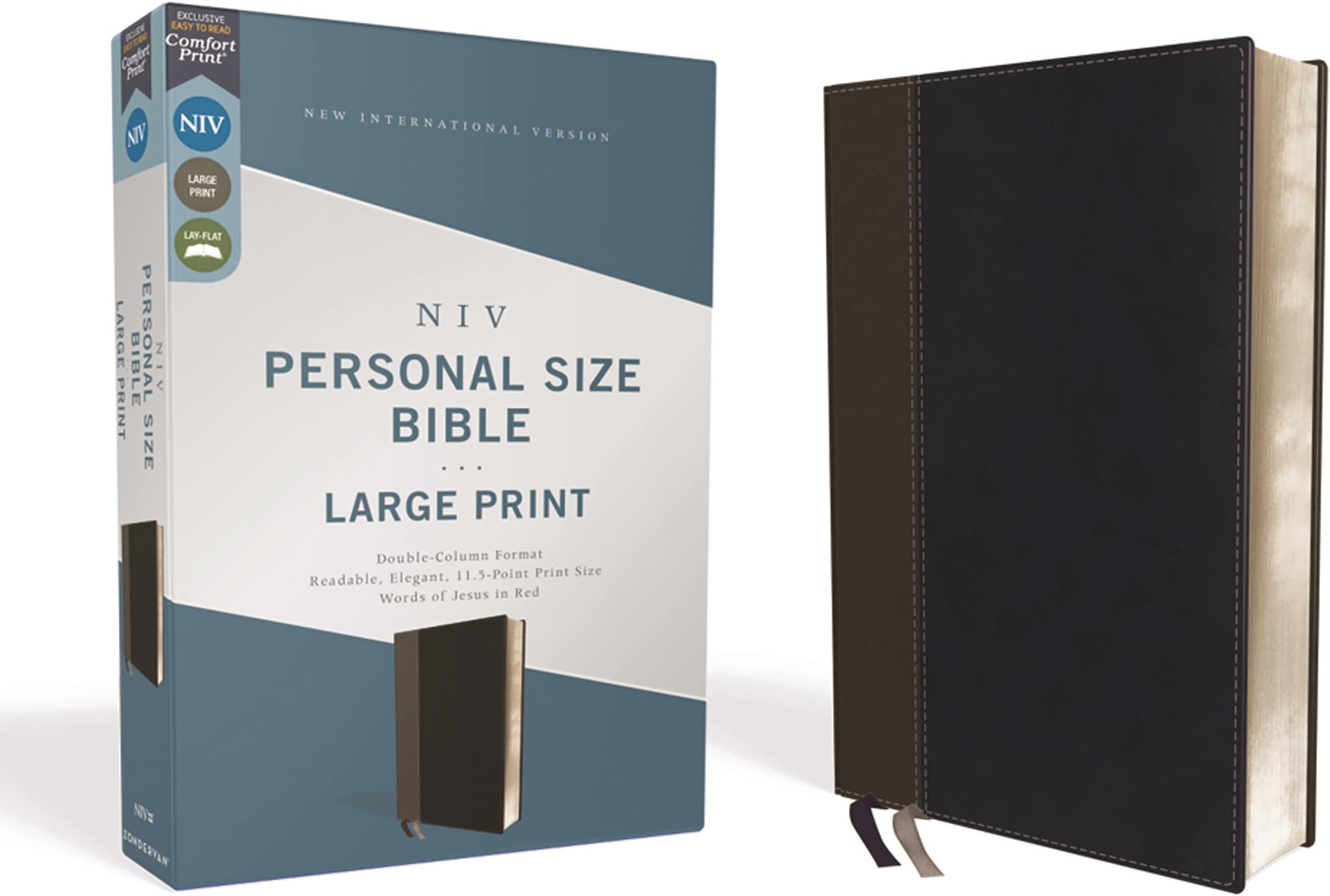 LP-NIV PERSONAL SIZE BIBLE: New International Version, Black Leathersoft, Personal Size, Comfort Print: Red Letter Edition