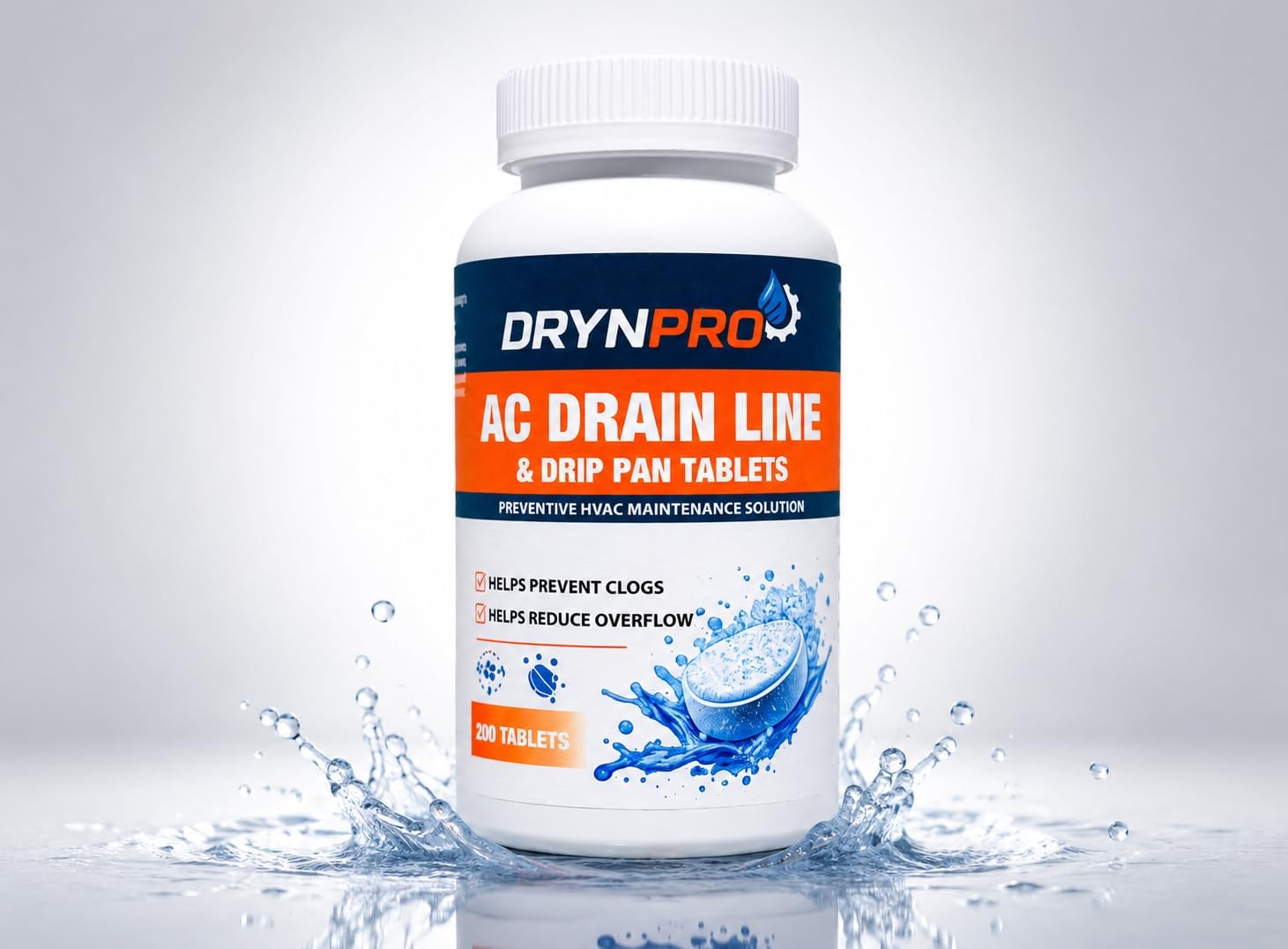 AC Drain Line & Drip Pan Tablets (200 Count) – HVAC Condensate Drain Cleaner – Prevent Clogs, Odors & Water Overflow – A/C Maintenance Treatment image 2