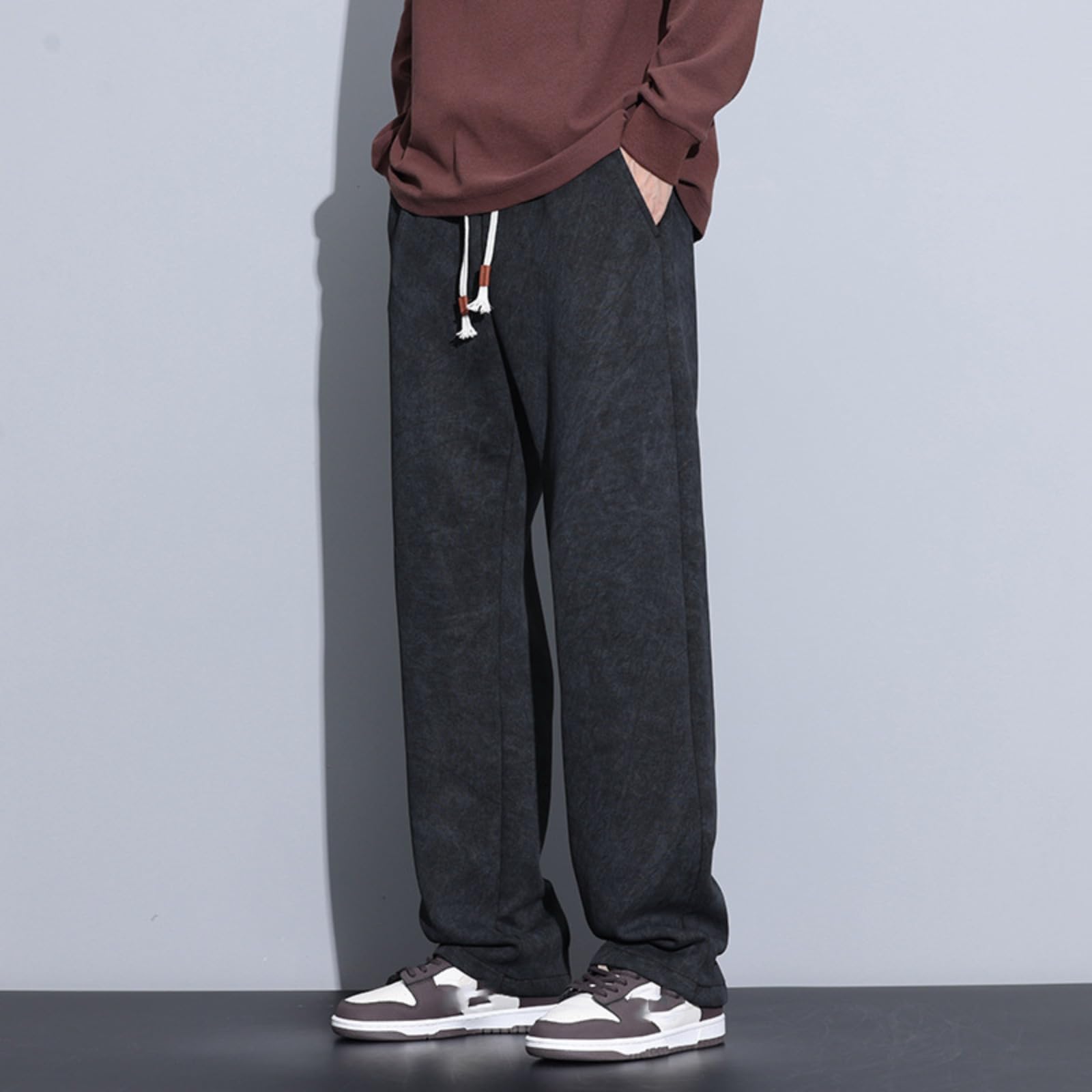 Pantaloni Casual in Stile Americano Larghi Dritti Lunghi per Uomini per Primavera Autunno