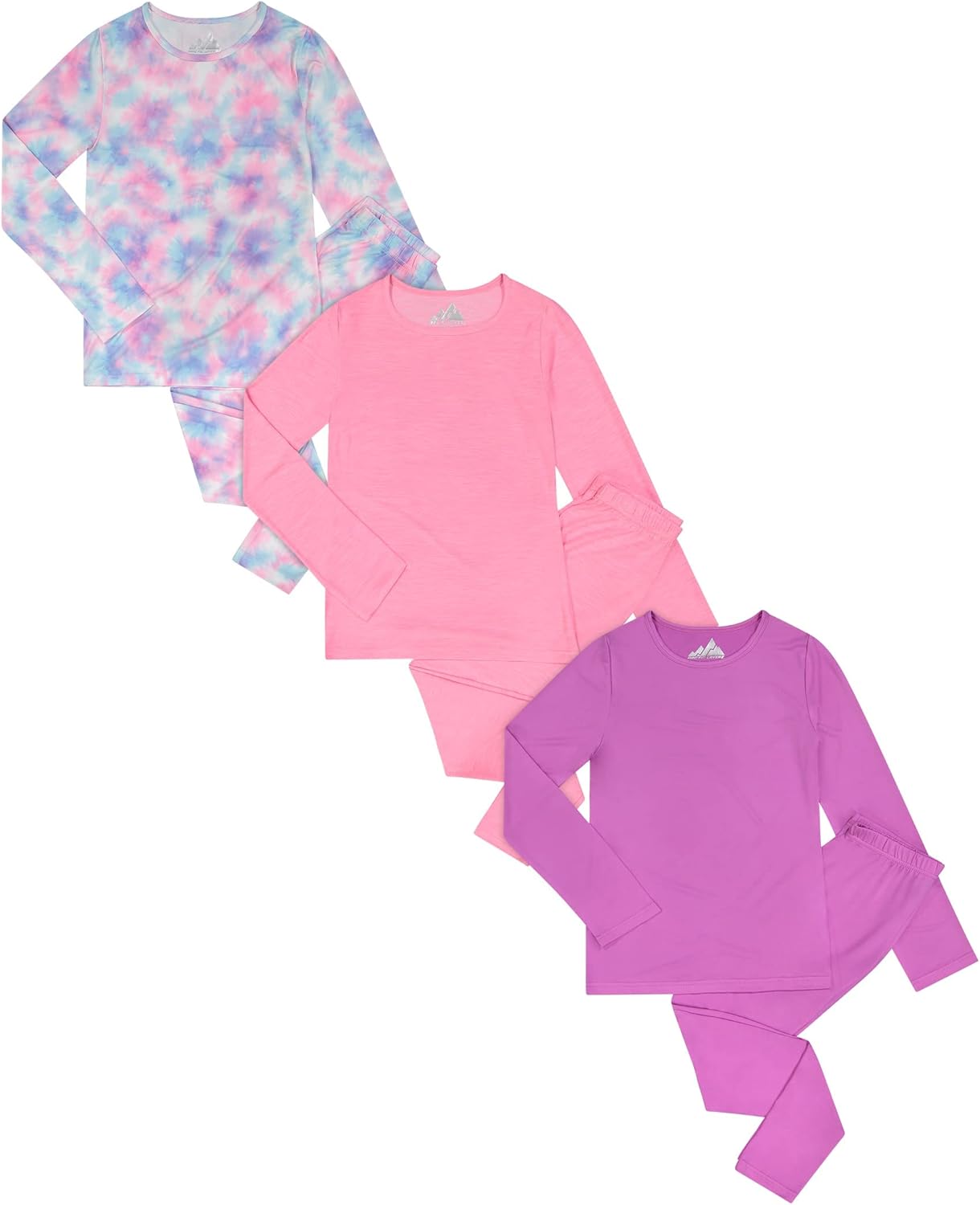 6 Piece Girls Base Layers Set for Kids | Toddler Moisture Wicking Lightweight Thermal Underwear Long Johns Set
