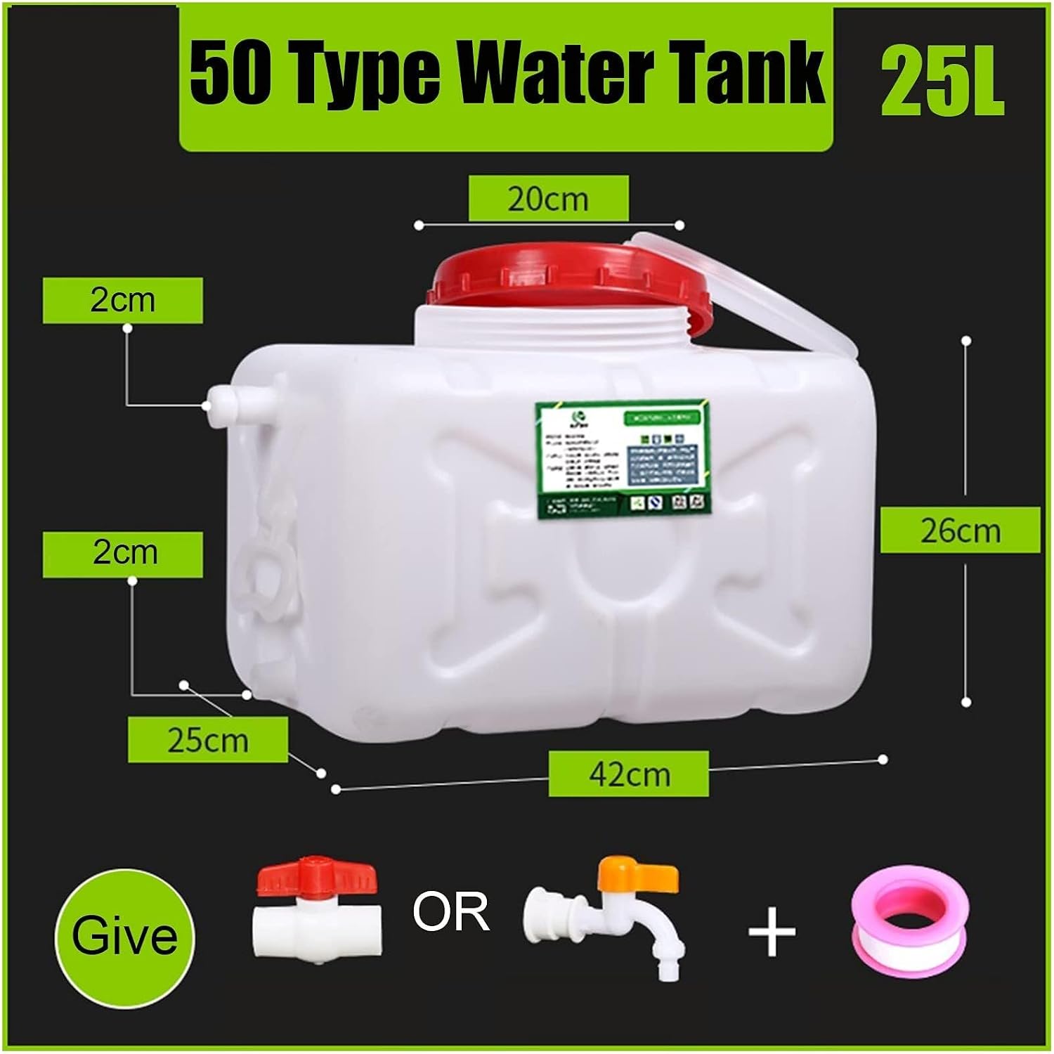 Outdoor Travel Multifunctional Water Tank,25L/30L/75L/90L/150L Plastic Bucket,Thickened Rectangular Storage Large Capacity Horizontal