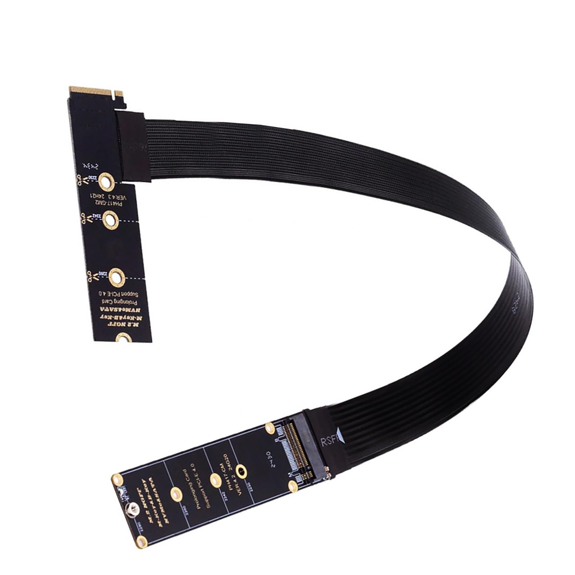 Carte D'extension Sintech M.2 NVME - Adaptateur SSD PCIe Avec Câble Souple 30 Cm - Support 2230/2242/2260/2280
