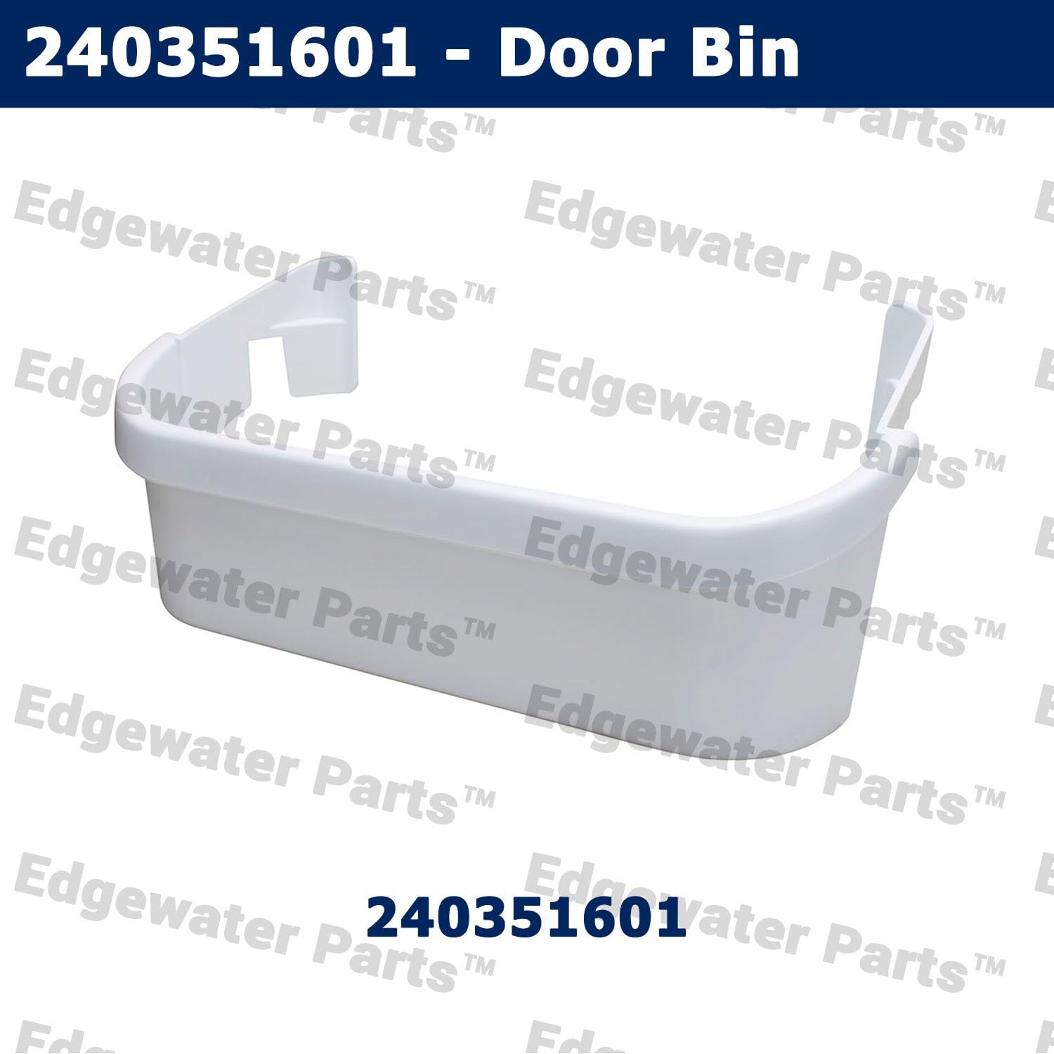 Edgewater Parts 240351601 White Freezer Door Bin 9 1/2" long 2 1/2'' height Compatible: Frigidaire, Kenmore, Crosley, Westinghouse (Freezer side only) Fits Model# (FRS, PLH, GLH, GLR, WRS) : Appliances