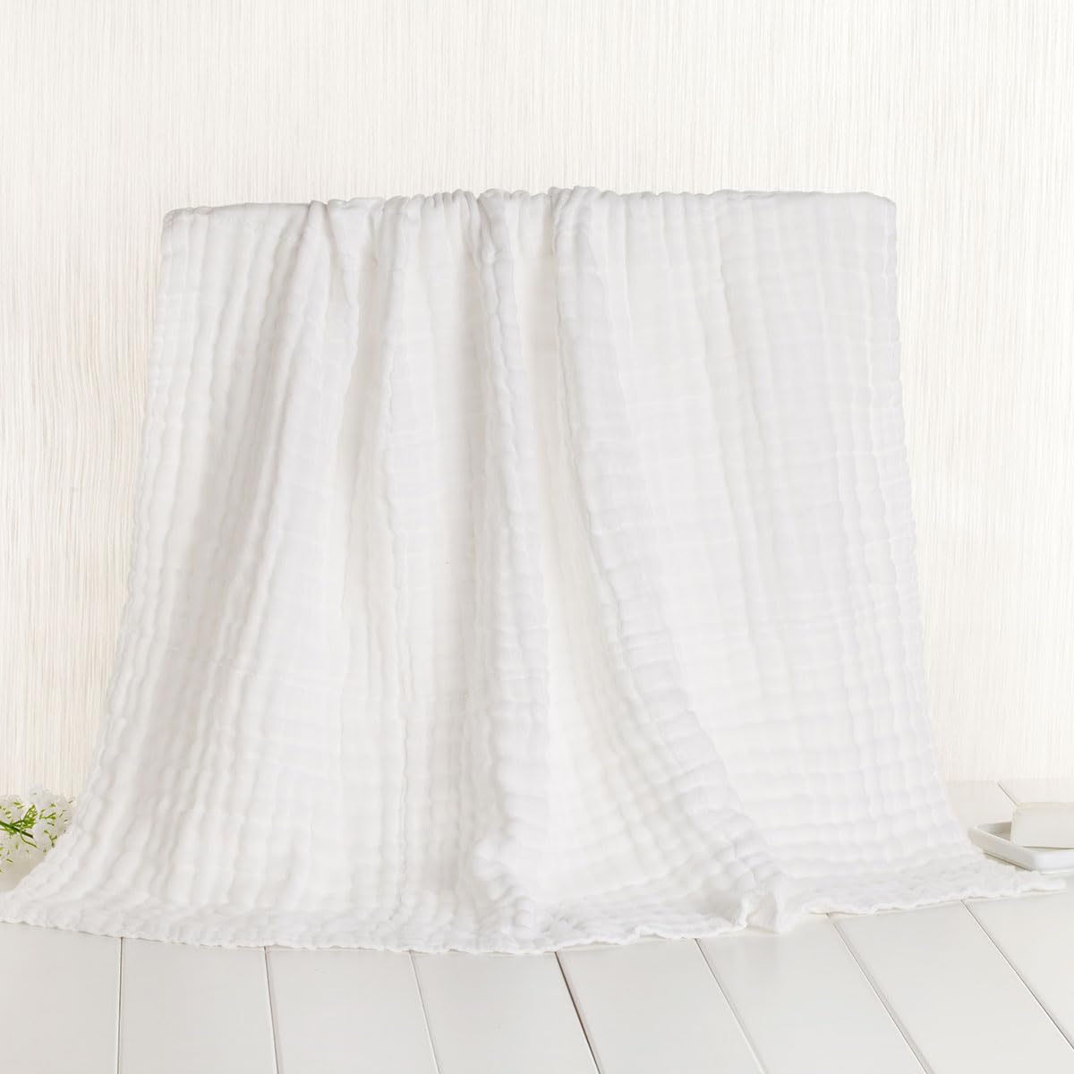 Vie TRIOMPHE 5-Layer Muslin Baby Swaddle Blankets 2 Pack, 80x80cm Ultra-Soft Cotton Cellular Receiving Blankets - Image 3