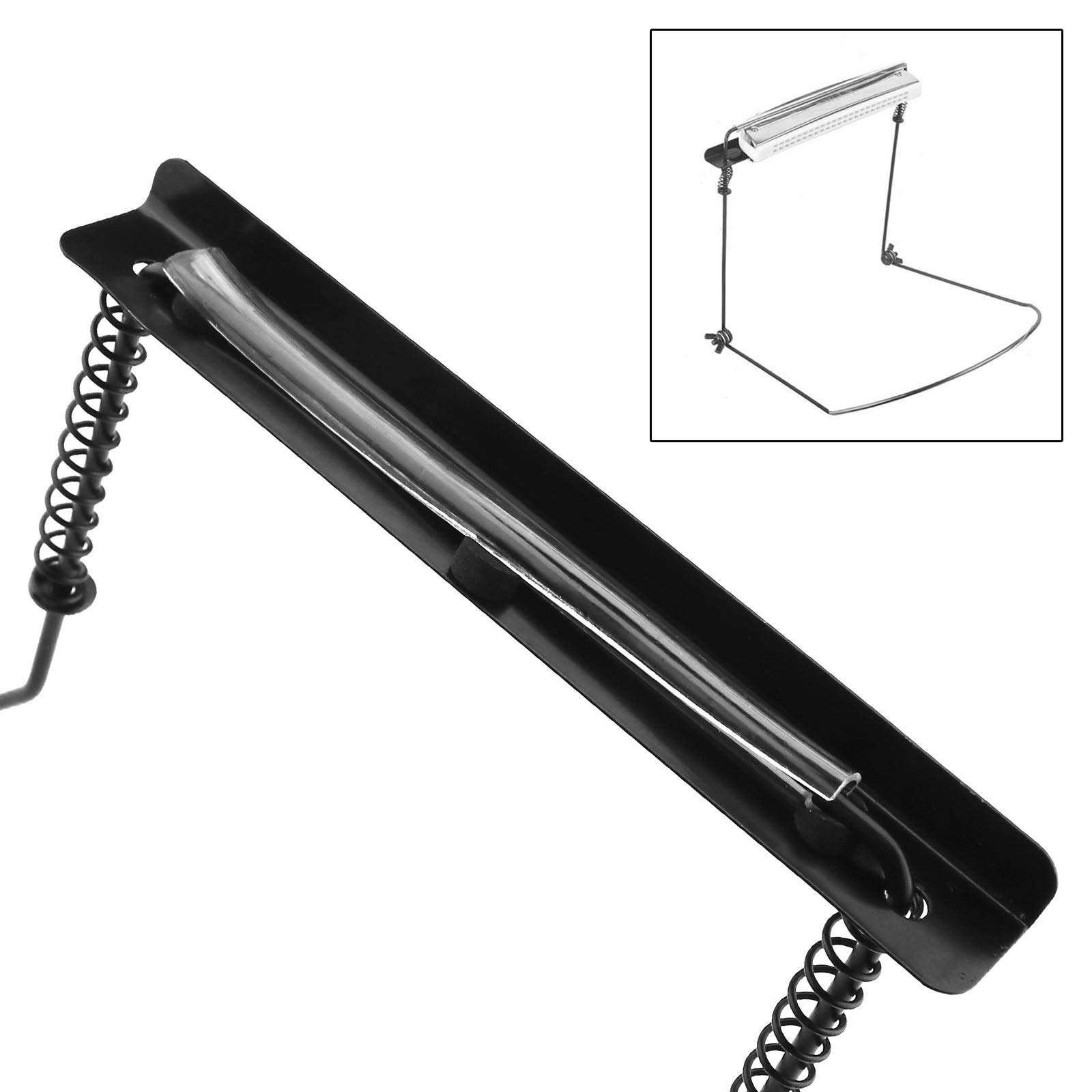 Support Collier Harmonica 10 Trous Réglable - Porte-Harmonica Métal Avec Protection Caoutchouc - Accessoire Musicien Main Libres