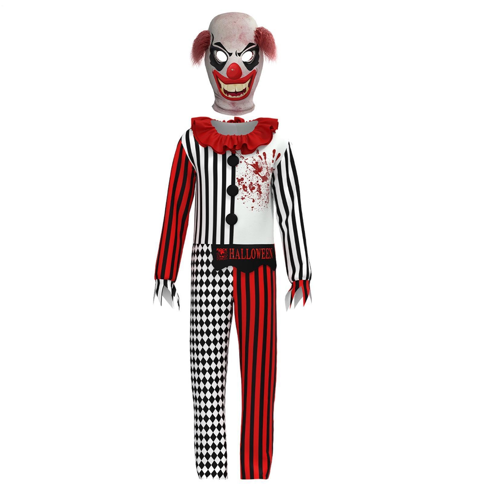 Halloweenowy Kostium Klauna Przerażające Świąteczne Przebranie | Kombinezon Postaci Klauna Na Straszne Przyjęcie W Nawiedzonym Domu Scenę Cosplay Wydarzenie Fotografię Dla Chłopców