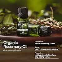 Vista 3 de Gya Labs Organic Rosemary Essential Oil - 0.34 Fl Oz - for Skin, Hair, Diffuser, Aromatherapy, DIY Candle Making Scents