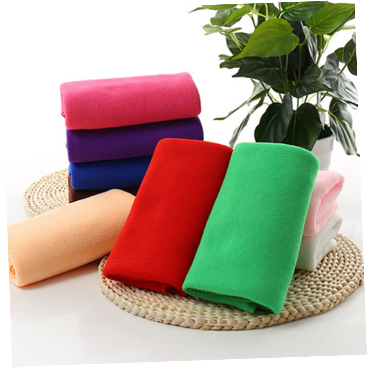 Gogogmee Microfiber Car Cleaning Towels Red Drying Cloths for Auto Polishing Detailing Lint Highly Absorbent Durable Scratch for Car Wash Interior Care