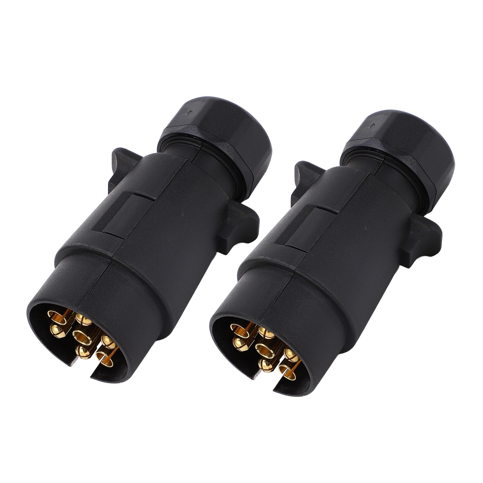 Trailer Plug Connector, Durable 2Pcs Easy Installation 7 Pin Trailer Plug Reliable 12V 24V for Sedan