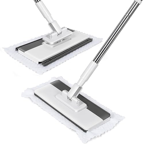 Miniatura 12 de Masthome Trapeador de microfibra extra grande para limpieza de pisos, trapeador plano de 16 pulgadas con 5 almohadillas para uso húmedo y seco, mopa