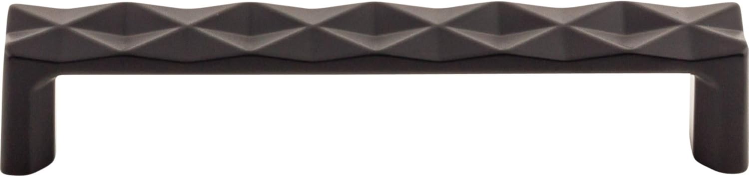 Top Knobs TK562BLK Mercer Collection 5-1/16 Quilted Pull, Flat Black