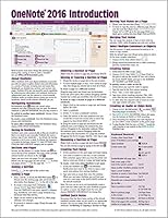 OneNote 2016 Introduction Quick Reference Guide - Windows Version (Cheat Sheet of Instructions, Tips & Shortcuts - Laminated Card) 1939791057 Book Cover