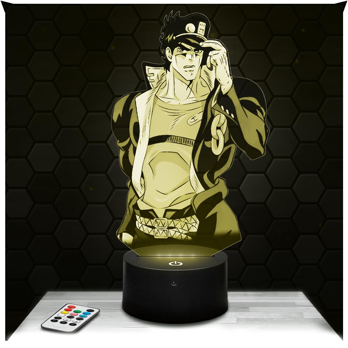 Lampephoto.fr Lampe de chevet, Veilleuse Tactile Jojo's Bizarre Adventure Manga Lampe 3D LED illusion, Idée cadeau Noël anniversaire garçon et fille Lampe de nuit chambre d'enfant ou adulte TOP