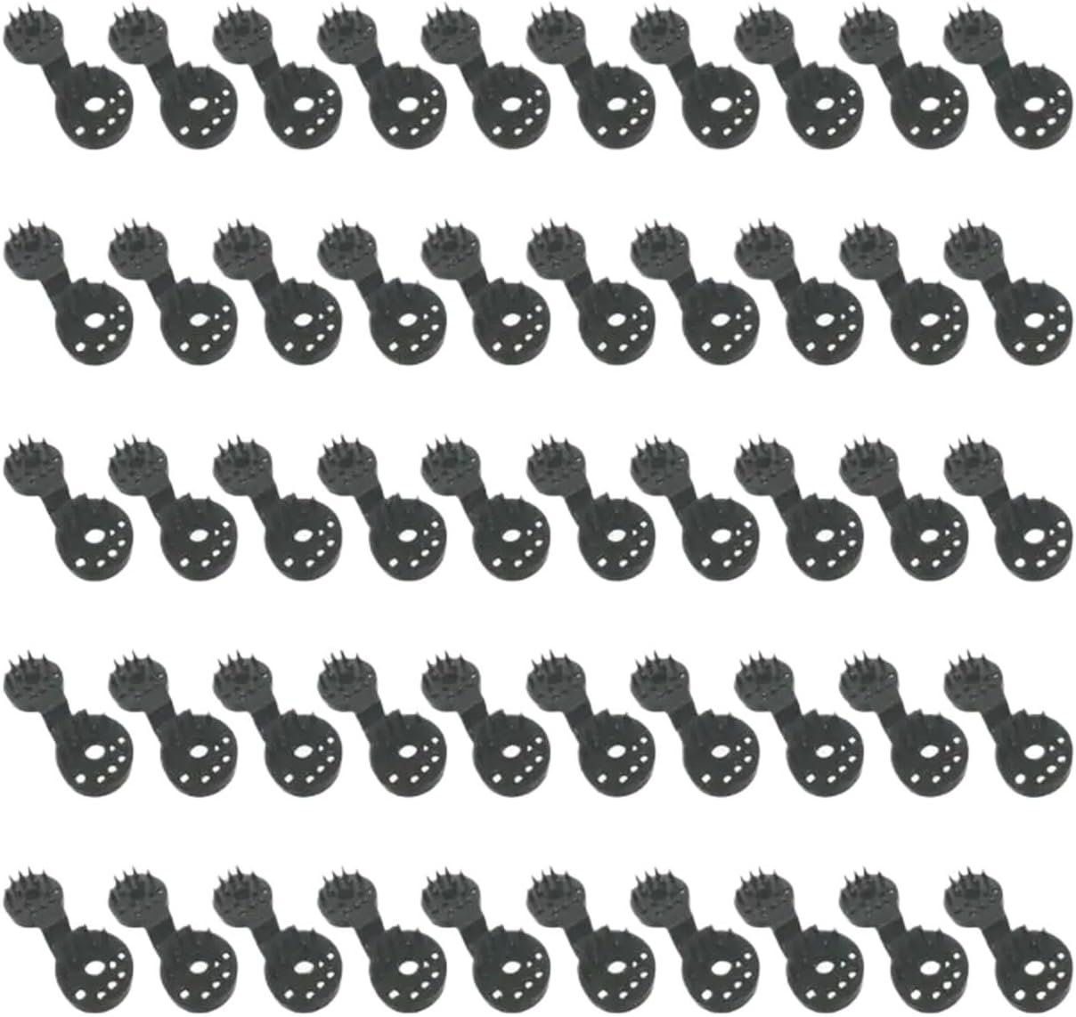50Pcs Reliable Tent Clamps Fastening Accessories for Outdoor Tarps and Tents(Black)