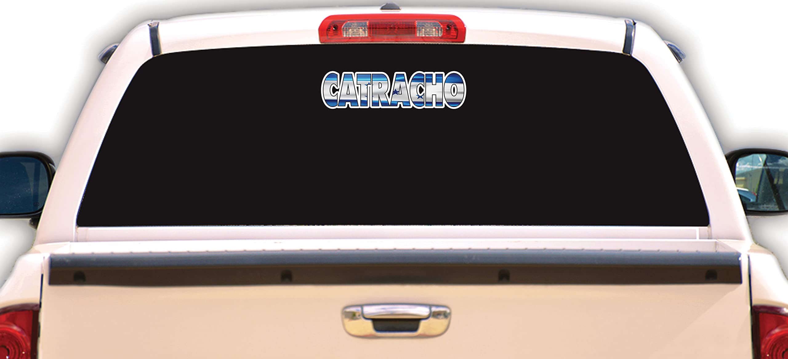 Catracho Decal Car Window Laptop Vinyl Sticker Honduras Adhesive Trokas Sticker (12" x 3.1", Honduras Flag)