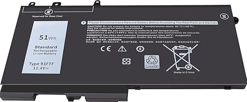 Miniatura 5 de 93FTF - Batería para laptop Dell Precision 15 3520 3530 M3520 M3530 Latitude 5280 5480 5580 E5280 E5480 E5580 5288 5290 5488 5490 5491 5495 5590