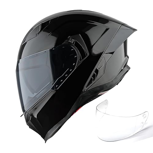 1Storm Motorcycle Full Face Helmet for Adults Men and Women Street Bike Racing Helmet DOT Approved with one Extra Clear Shield