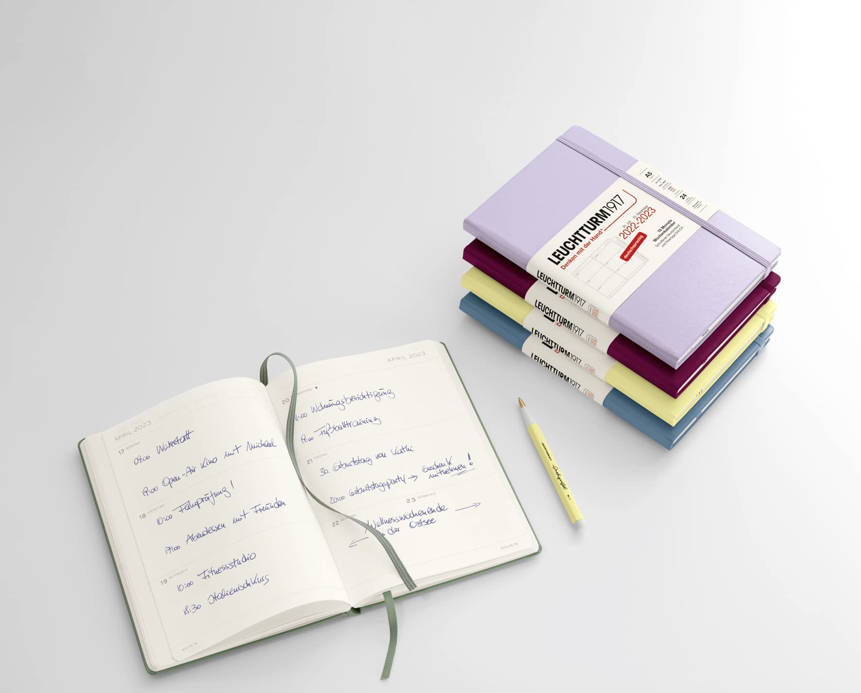 Leuchtturm1917 357797 Planificador Semanal Y Cuaderno 2019, Berry