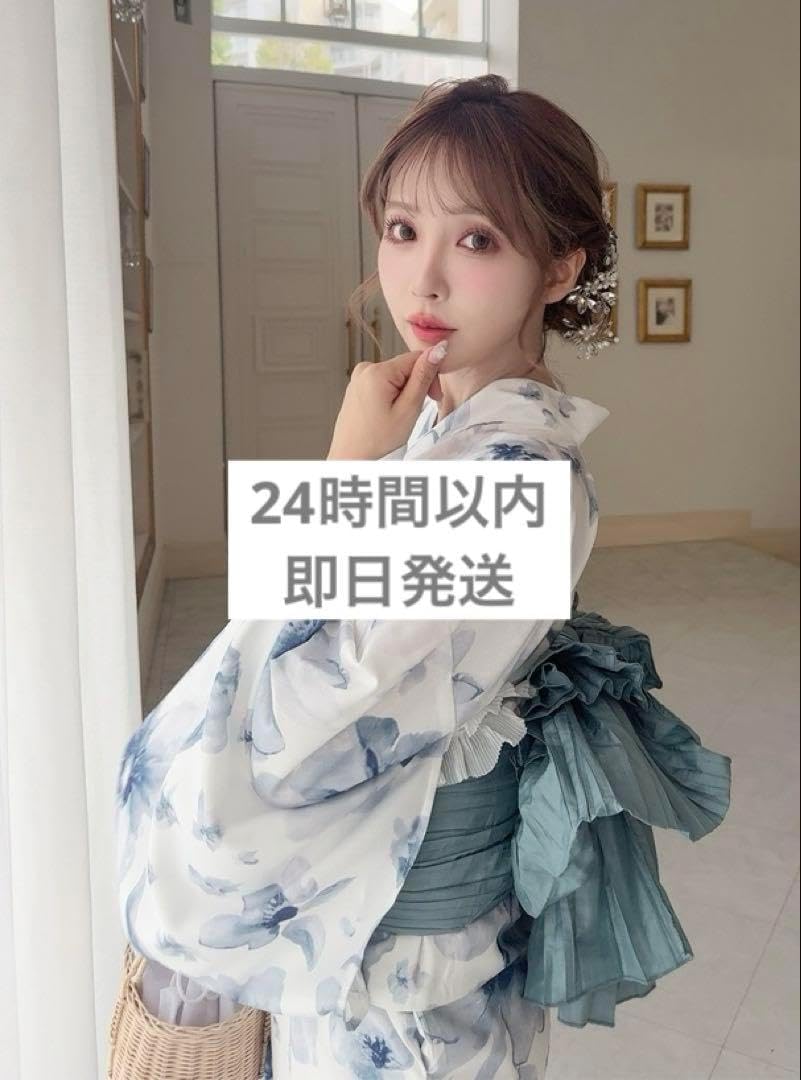 GRL 2way浴衣 花火 GRL 3点セット2Way水彩花柄浴衣セット[fy027] GRL