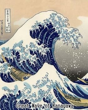 Diary Great Wave of Kanagawa: 8"x 10" Dot Grid Journal | Professionally Designed, Work Book, Planner, Dotted Notebook, Bullet Grid Journal, Diary,100 Pages Book