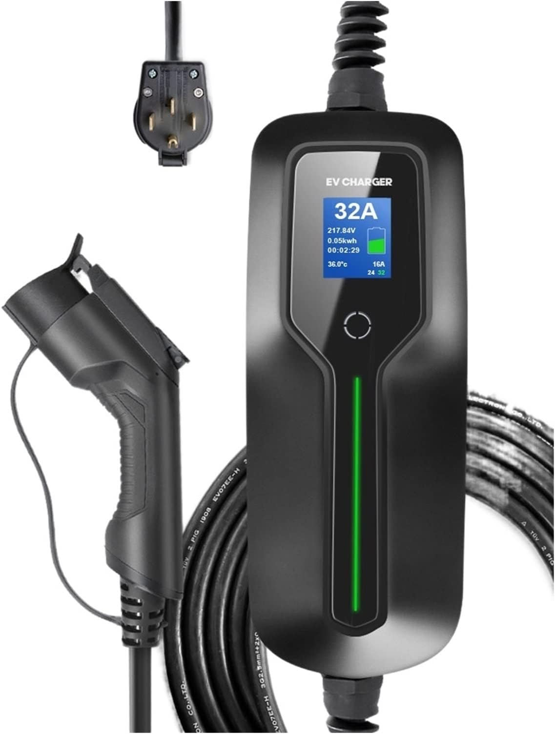 32 Amp EV Charger Level 2, Upgraded Portable Charging Cable Station, Electric Vehicle All Cars For Electric Vehicle