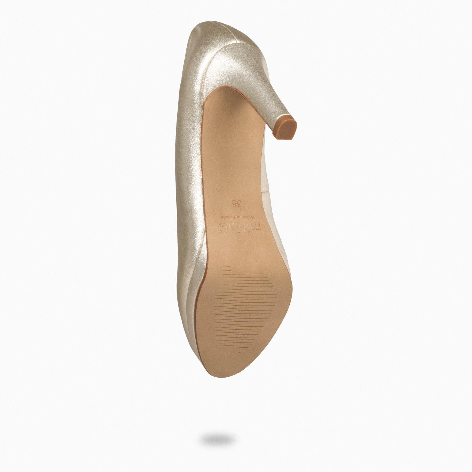 miMaO. Zapatos cómodos de tacón Alto y Plataforma Piel Mujer. Plantilla de Gel. Hecho en España