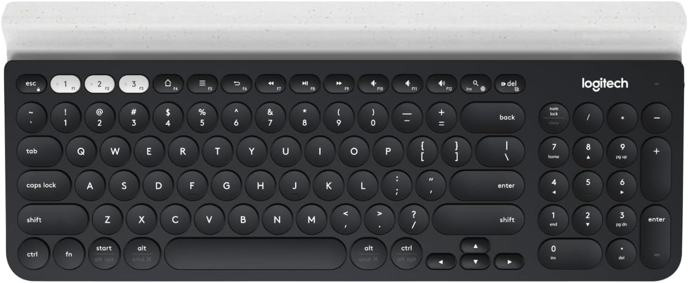 Logitech K780 Multi-Device Wireless Keyboard, QWERTY US International Layout - Grey
