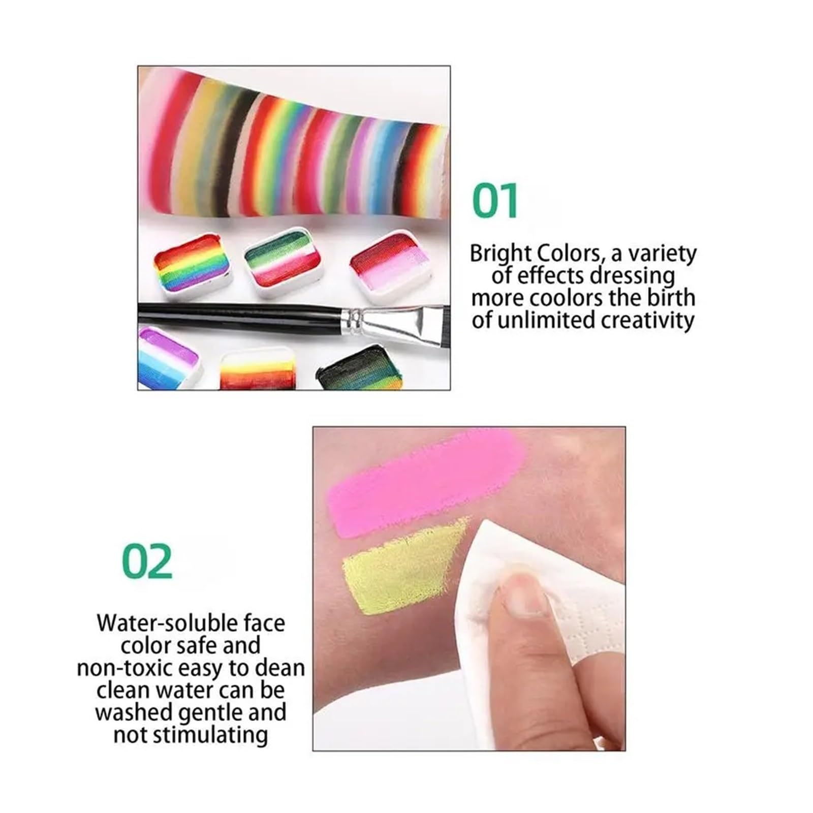 paleta de pintura corporal Paleta de maquillaje pintura corporal(B)