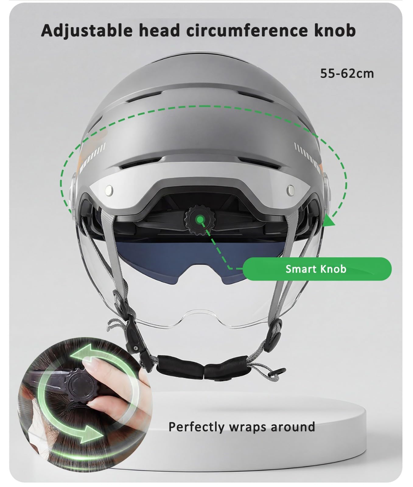 Kask motocyklowy z podwójną wizjerem, homologacja ECE 22.06, pasuje do cruiserów, skuterów i motorowerów, lekka wentylacja, unisex
