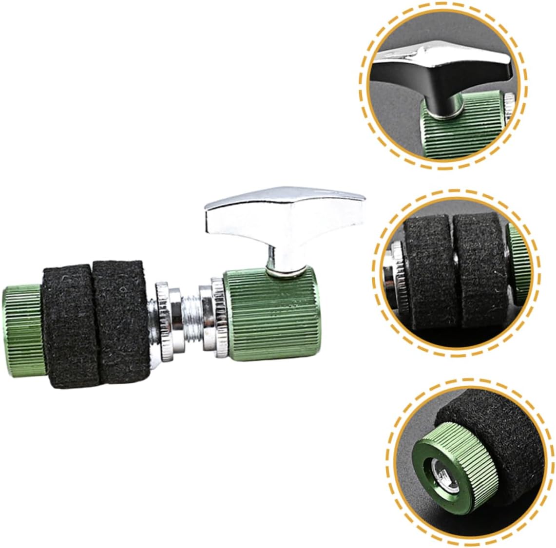 Green Metal Hi-Hat Clutch for Jazz Drum Cymbal Drop Clutch Accessory Compatible Drum Set Hi-Hat Stand
