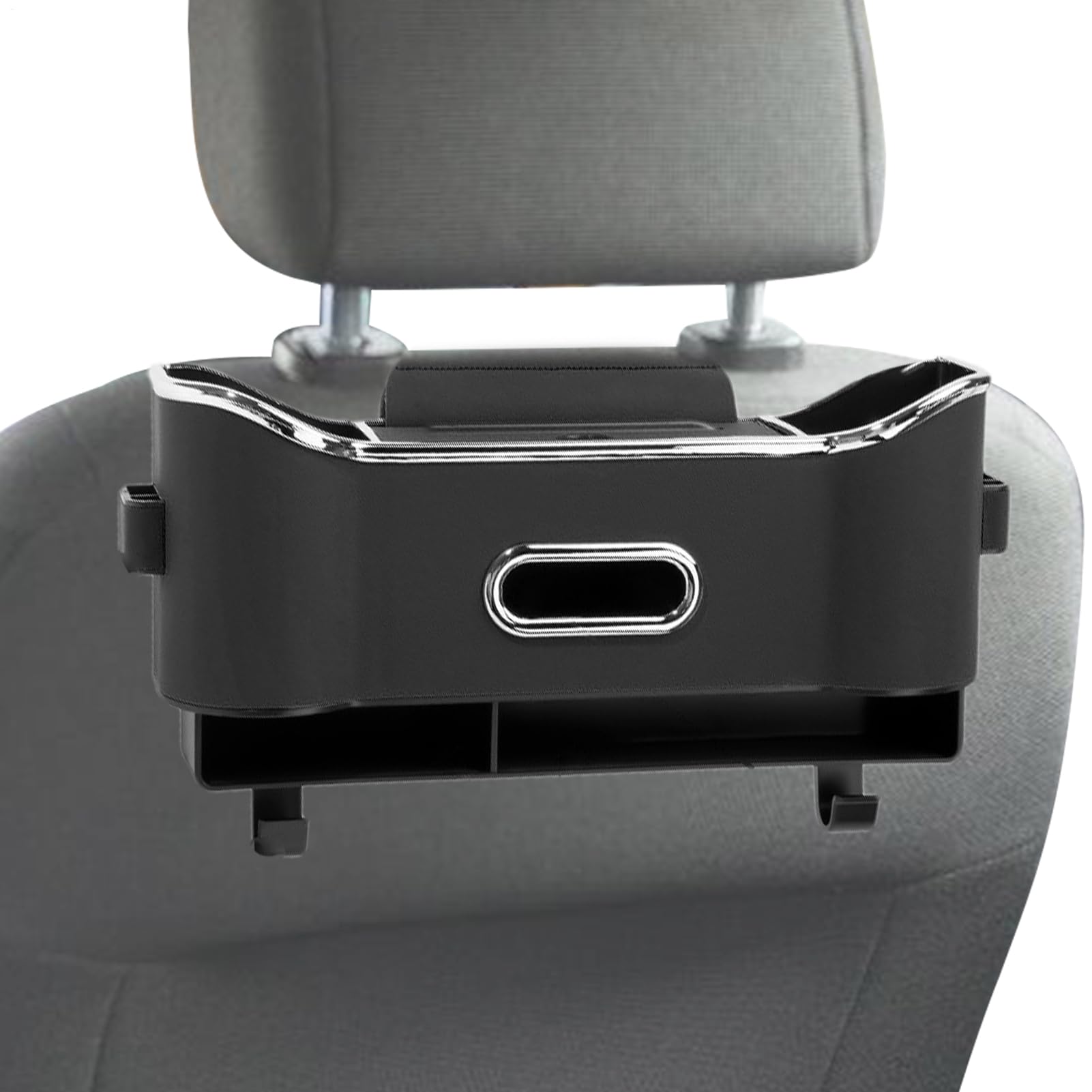 Generisch Organizador de asiento trasero de coche, organizador de asiento | trasero de coche, organizador de 2 ganchos, de piel sintética, para viajes por carretera