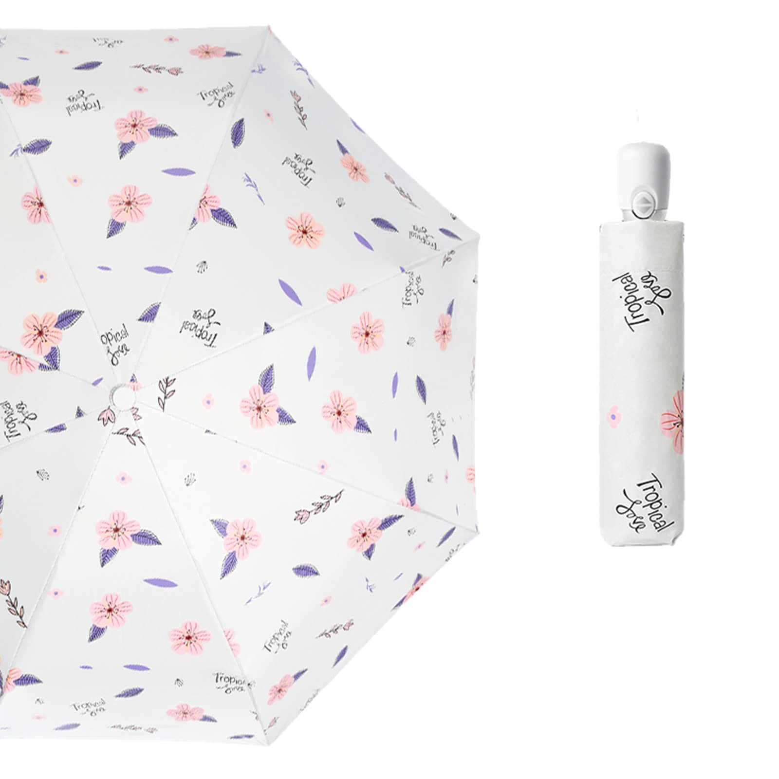 Parapluie Sun-Parapluie pour Femme Sunscreen Protection UV Protection UV Compact Portable Portable Parapluie Soleil Et Pluie Dual-Usage-A