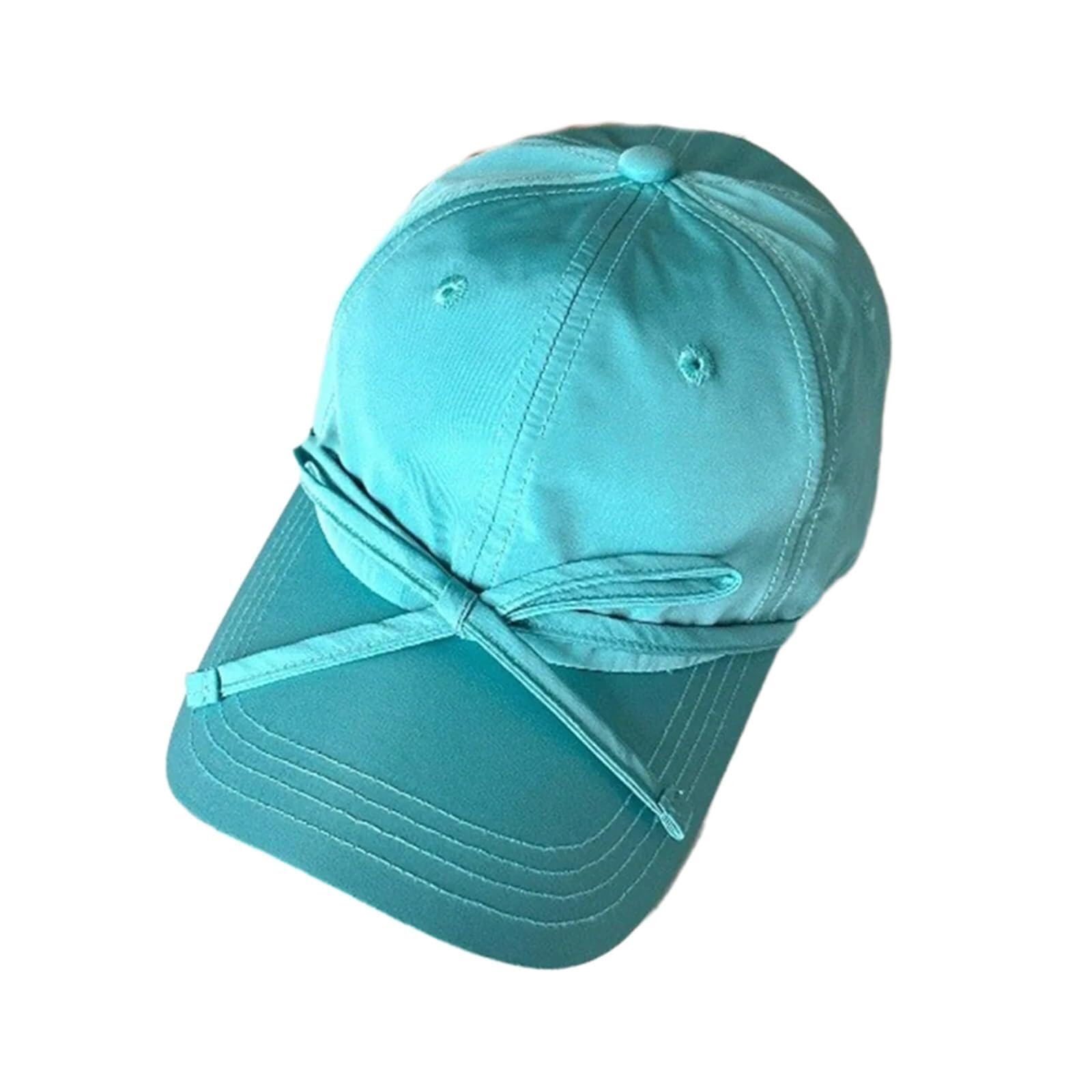 Casquette de baseball femme Y2K bleu ajustable chapeau de soleil de course et sport décontracté