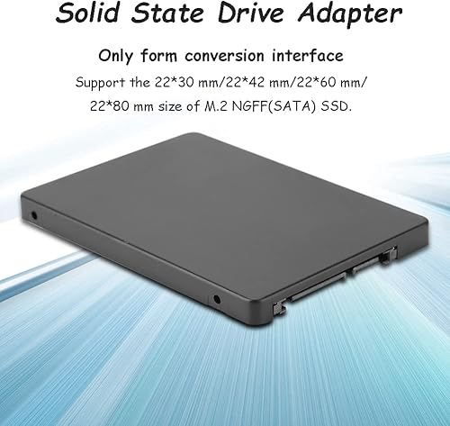 Miniatura 5 de M.2 NGFF a 2.5 pulgadas SATA 3.0 Adapter, B+M KeyM Key SSD Converter Card (negro)