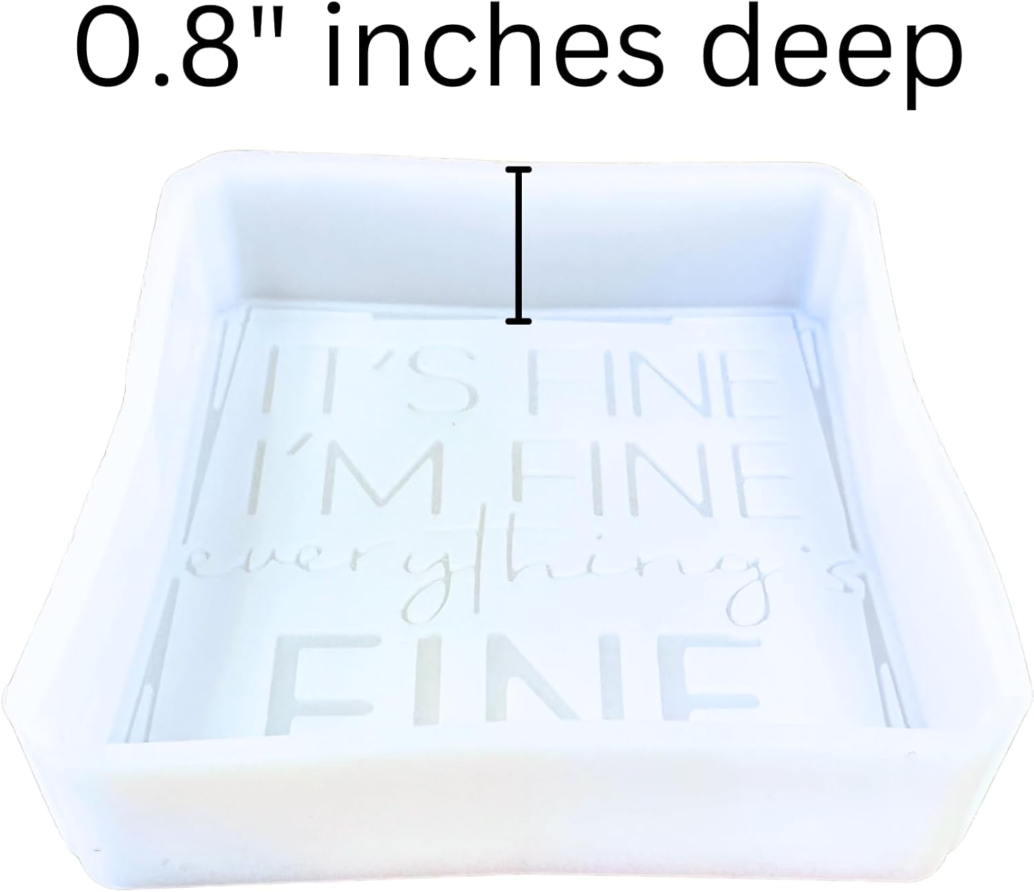 It’s Fine, I’m Fine, Everything is Fine Freshie Silicone Mold Quote 3.75x4x0.8” inches Room On Fire Meme for Scented Aroma Beads Supplies Resin, Car Candles, Soap Oven Safe Bake Heat Resistant to 400F image 4