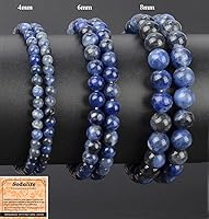 Vista 225 de MASSIVE BEADS Pulsera elástica de yoga hecha a mano con piedra natural, cristal curativo, energía, regalos para adultos unisex de 0.157 in, 0.236