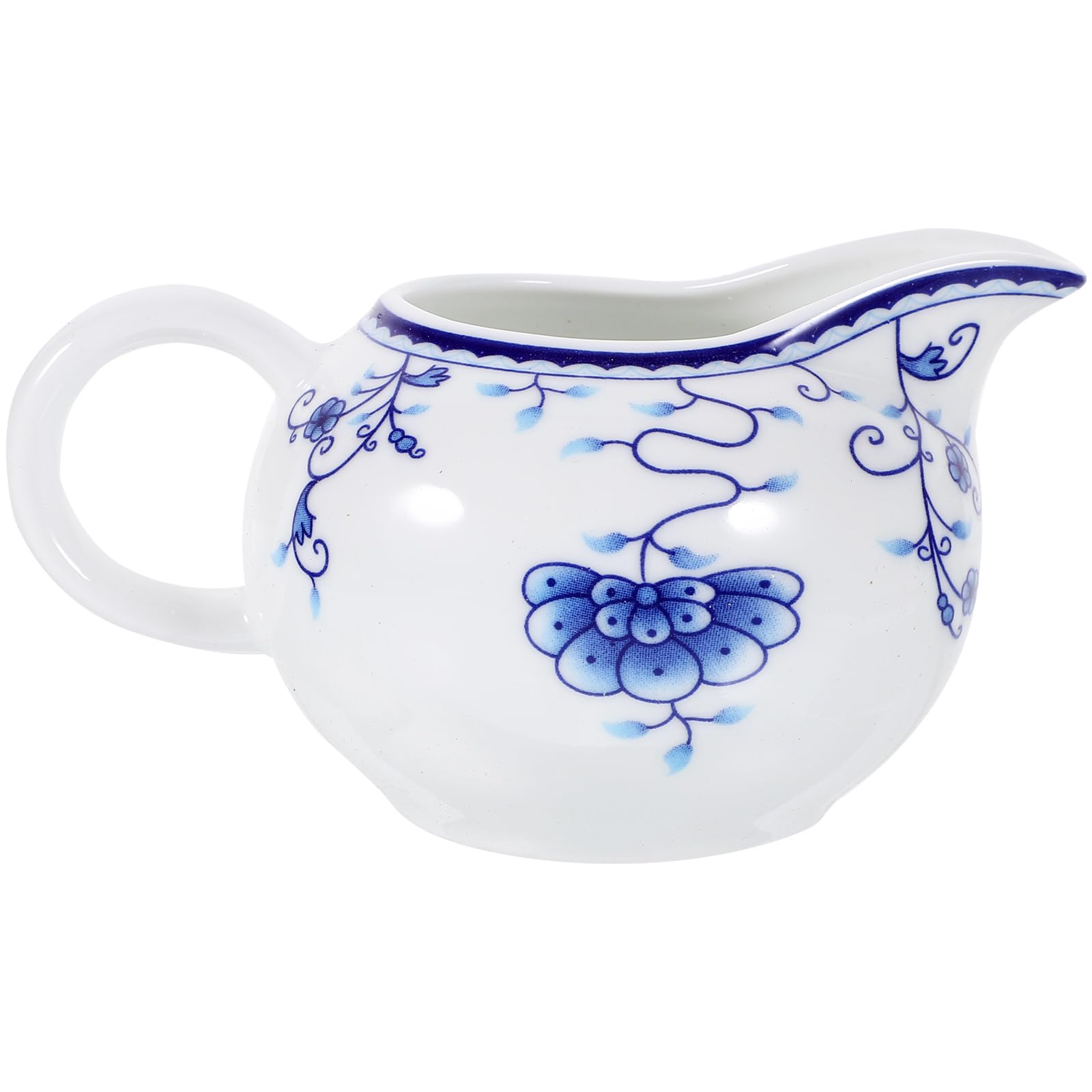 Kichvoe Ceramic Milk Jug Ceramic Pitcher for Coffee Milk Pitcher Coffee Milk Dispenser Coffee Creamer Dispenser Individual Creamer Reusable Coffee Creamer Syrup Pitcher Liquid Creamer-170 ML